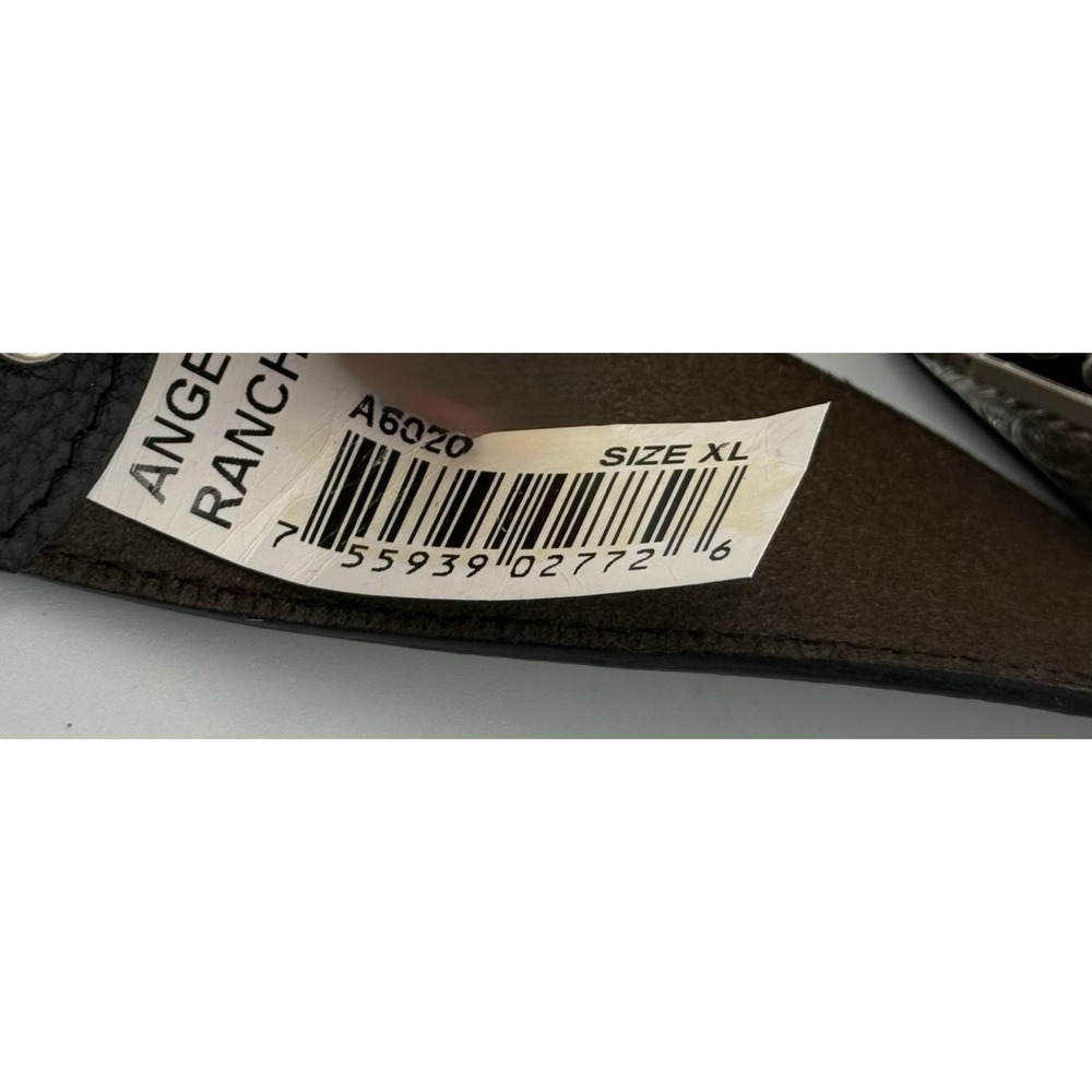 Angel Ranch Western Belt Womens XL 42" Leather Rhinestone Black A6020 New!! - Picture 6 of 6